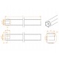 APS Profil aluminiu anodizat R7527 40x40 mm,4.1m